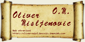 Oliver Mišljenović vizit kartica